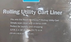 Room Elements Rolling Utility Cart Liner New B3 ( 13 In. x 16 In. x 19.75 In H)