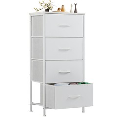 4 Fabric Drawer Dresser for Bedroom, Storage Organizer Unit Chest of Tower