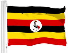 G128 Uganda Ugandan Flag 3×5 Ft LiteWeave Pro Series Printed 150D Poly