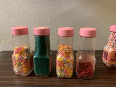 Lot of Vintage 1970s Cake Mate Schilling Fancy Decors Bottles Silver Snowflake