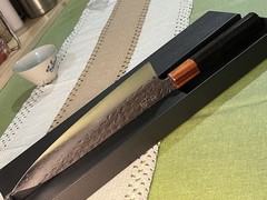 8″ Gyuto Chef Knife 9Cr18MoV High Carbon Steel Hammered Japanese Kitchen Knife