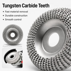 Wood Carving Disc Grinder Shaping Wheel 5/8″ Bore Tungsten Carbide Grinding
