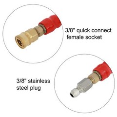 3/8″ x 50ft 6000psi 2-Braid R2 Black Hot Water Pressure Washer Hose