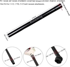 Universal 6-Pc 1.25-Inch Vacuum Extension Wands for Easy High & Low Cleaning