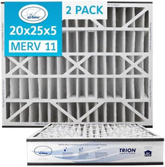Trion Air Bear 259112-102 (2-Pack) – 20” X 25” X 5” Pleated Air Filter, MERV 11