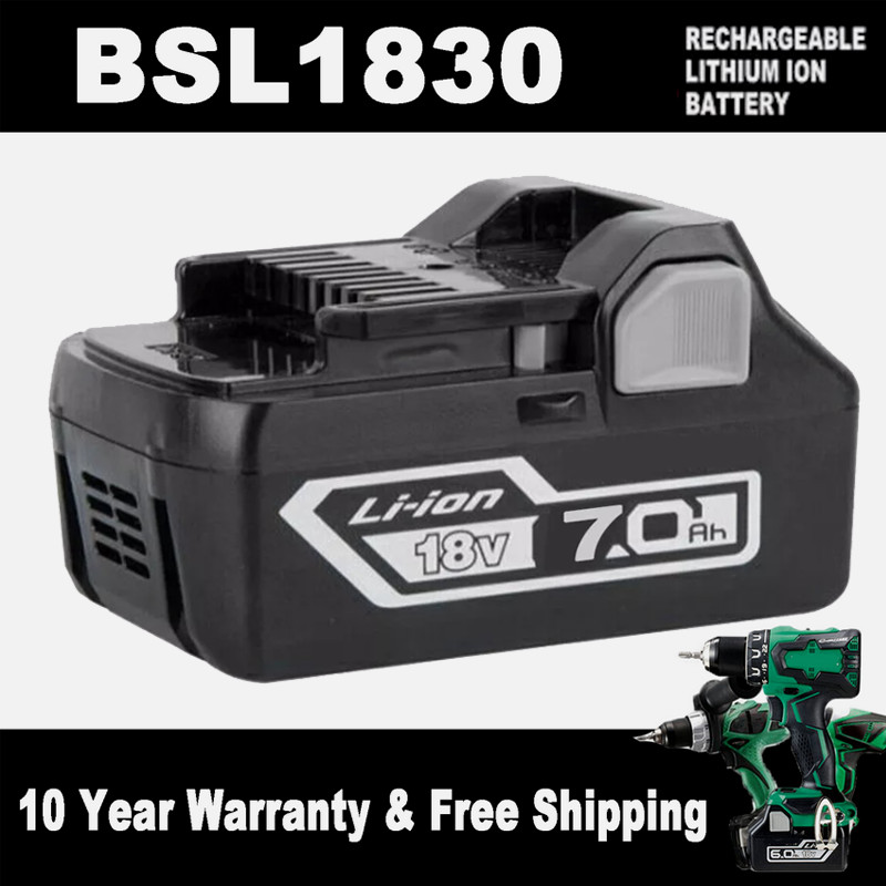 18V 7.0Ah For Hitachi Li-ion Battery BSL1815 BSL1815X BSL1830 BSL1815S BSL1830