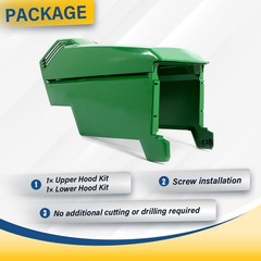 Upper & Lower Hood For John Deere LX172 LX173 LX176 Replace AM132526 AM117724