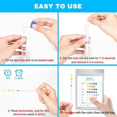 8 in 1 Aquarium Test Kit Fish Tank Test Strips Accurate Water Quality Testing St