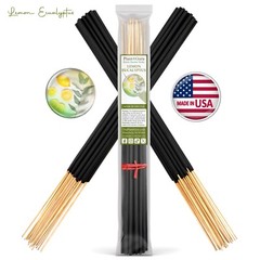 LEMON EUCALYPTUS Incense Sticks 19″ Jumbo Extra Large Bulk Handmade Hand Dipped