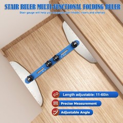 Stair Tread Template Tool 11″-60″ Adjustable Length Stair Measuring Tread Jig