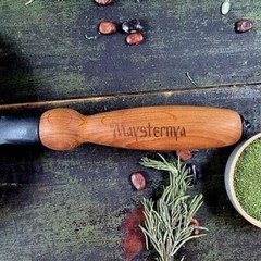 Maysternya Ukraine Cast Iron Pancake Pan Crepe Pan Fry Pan Skillet w/Wood Handle