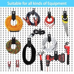 Heavy-Duty Storage Straps – 9 Pack Hook and Loop Hanging Extension Tool Cord Str