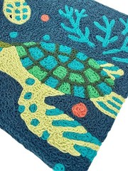 Jellybean Deep Sea Turtles Accent Rug 20×30 Machine Washable Indoor Outdoor