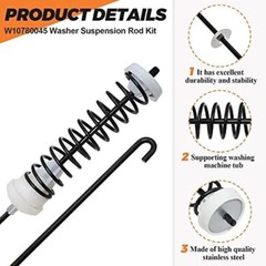W10780045 W10821956 Suspension Rod Kit for Whirlpool Kenmore Washer 4Pcs New