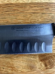 WÜSTHOF Classic 7 inch Hollow Edge Santoku Knife 6 months from new rarely used