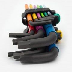 Wera 073593+022640 Multicolor Hex + Ball End Hex Metric/SAE Combo L-key Clip Set