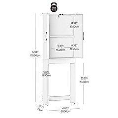 Ardent Over-the-Toilet Bathroom Storage Cabinet, White