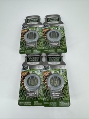 Yankee Candle Smart Car Vent Clip Air Freshener 30 days, Balsam & Cedar, 4 Pack