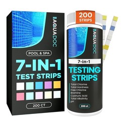 AquaDoc 7-in-1 Pool & Spa Strips 200 Count Water Testing Kit