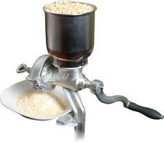 CHARD GM-150 Grain Mill, Tin Coated Cast Iron,Silver Silver