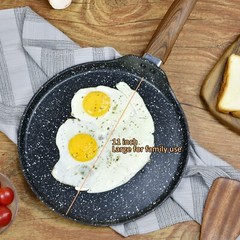 Nonstick Crepe Pan 11 inch Tortillas Granite Coating Dosa Pan w/ Spreader Turner