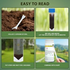 100 Soil Test Strips pH & Nitrogen Tester Kit Garden Lawn Plant Soil Test Kit