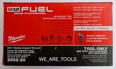 NEW N Box Milwaukee 2562-20 M12 FUEL 3/8 Stubby Impact Wrench, 1) 5.0 Ah Battery