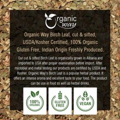 Organic Way Birch Leaf Cut & Sifted – Organic, Kosher & USDA Certified