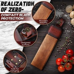 Freelander Japanese Style High Carbon Steel Machete with Red Sandalwood Ergon…