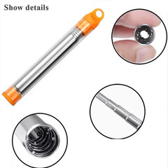 Outdoor Pocket Bellow Stainless Steel Telescopic Blow Fire Tube Blowpipe Tool