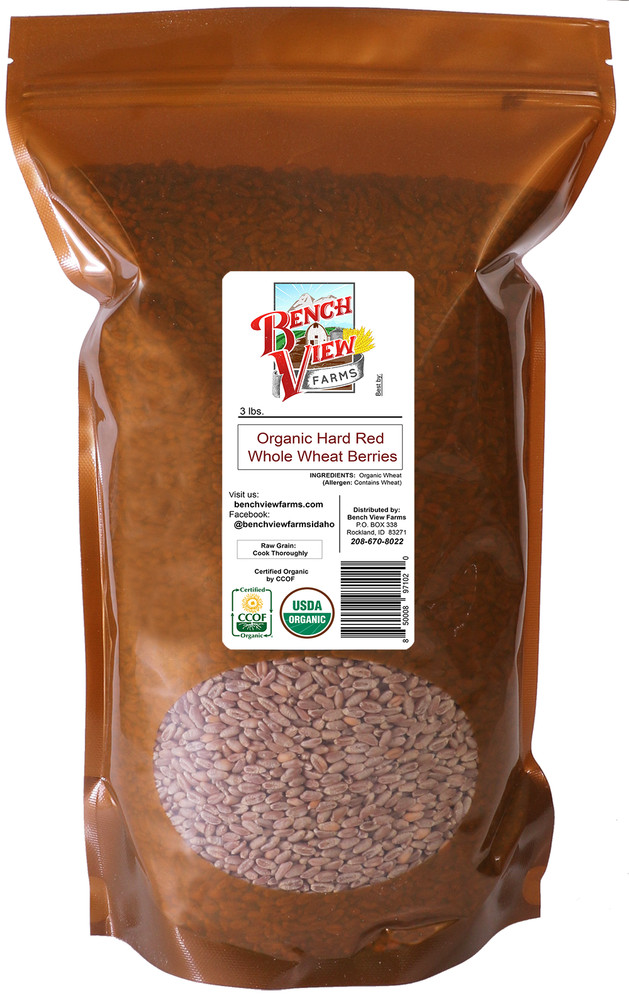 Organic Hard Red Wheat Berries – 3lbs