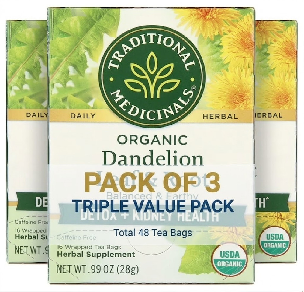 3 Pk Dandelion Leaf & Root Tea 16 Bag