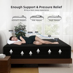 12″ 14″ Gel Memory Foam Mattress in a Box Pocket Spring Twin Full Queen King