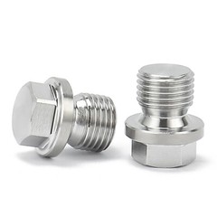 Stainless Steel Flanged Hexagon Blanking Plugs with Metric & BSP Threads