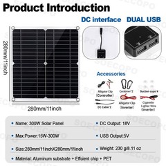 Complete 7000W Off-Grid Solar Kit 7000W Inverter 2pcs 300W Solar Panels 110V