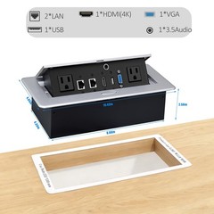 Table Pop up Power Strip Date Hub Connection with Outlet Network HDMI for Off…