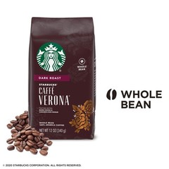 6 Pk Starbucks Caffe Verona Dark Roast Whole Bean Coffee 12 oz SEE DESCRIPTION