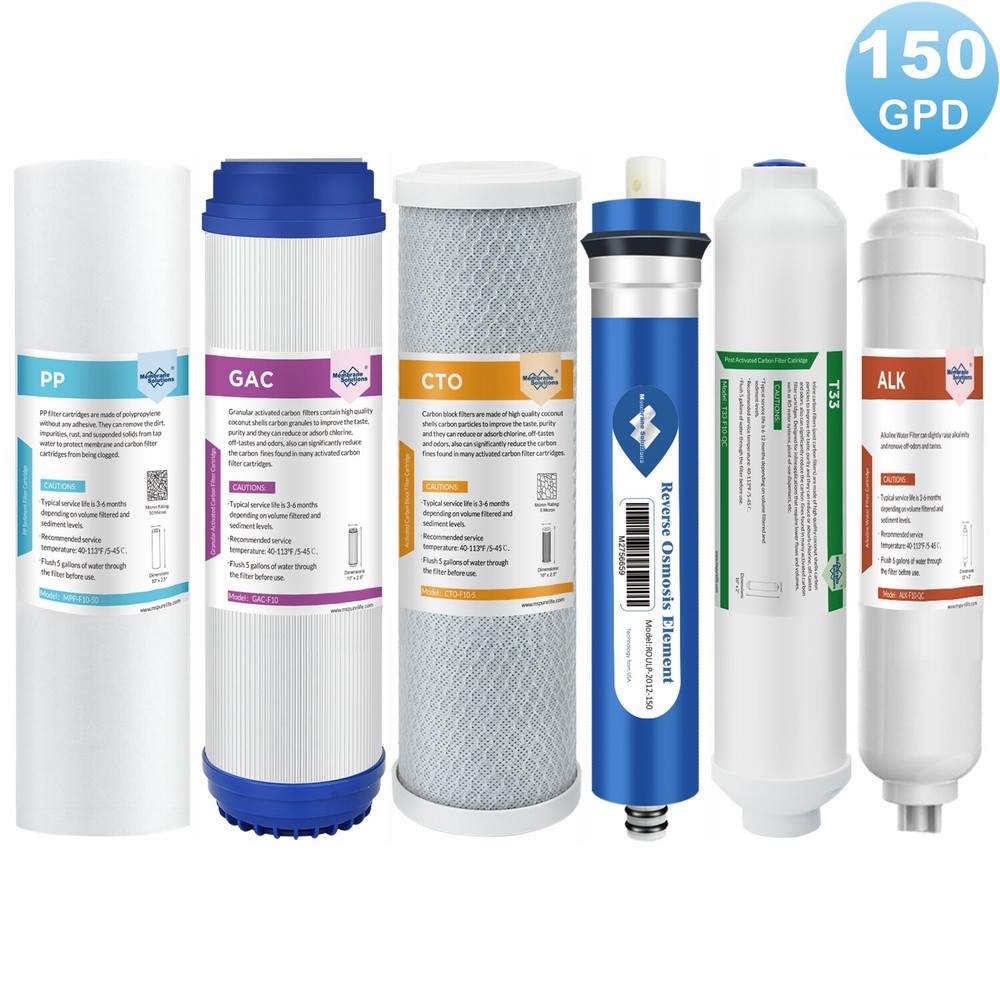 3/4/5/6 Stage Reverse Osmosis System 150GPD RO Membrane Water Filter Replacement