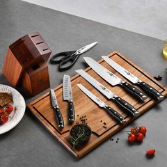 Klaus Meyer Stahl High Carbon Steel 8 Piece Knife Block Set