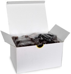 12 Amber 16 oz Glass Bottles with Lids