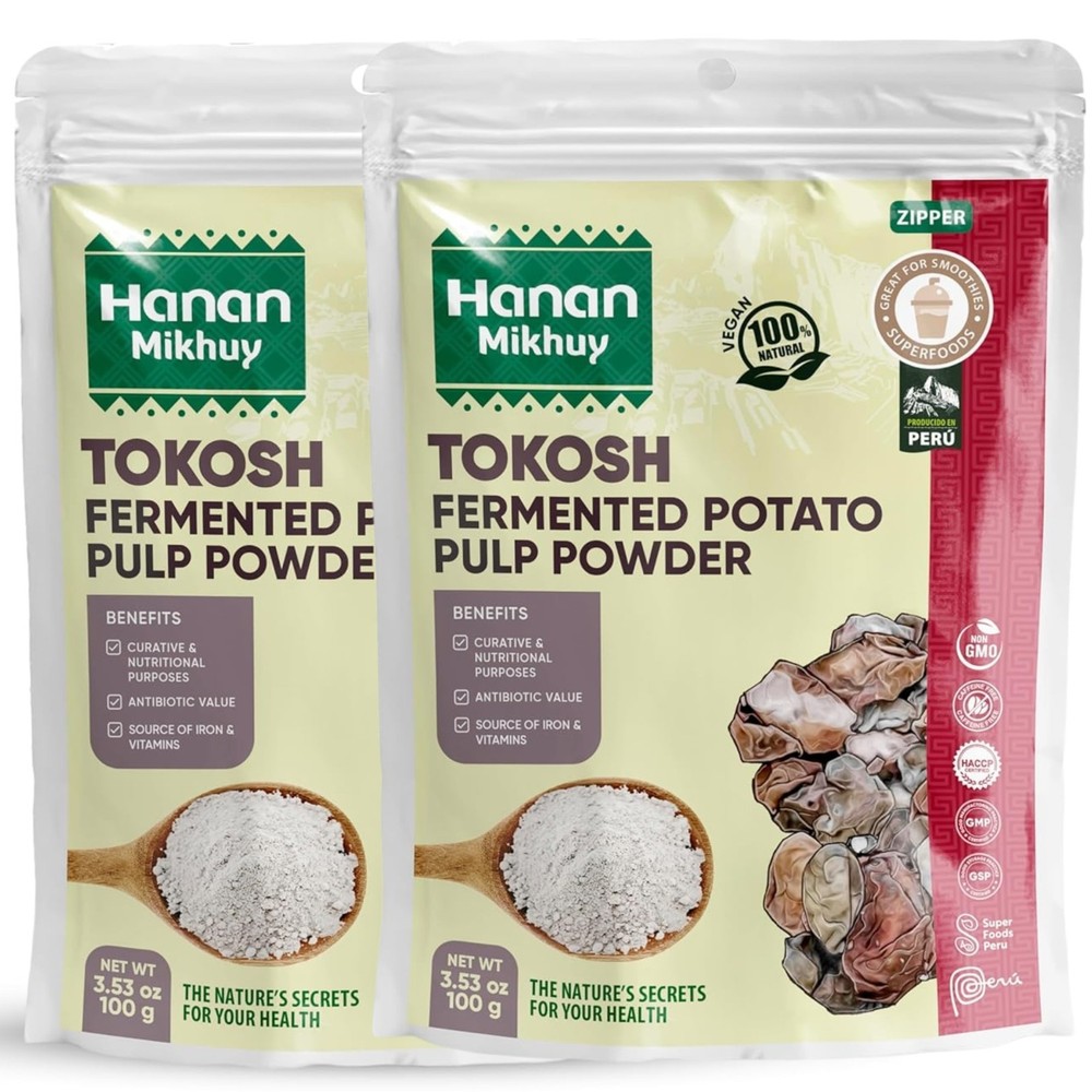 Tokosh 100g – 100% Natural Fermented Potato Pulp Powder Non-GMO from Peru 2pk