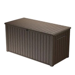 Keter 170 Gal. Resin Deck Box Large Indoor/Outdoor Storage – Brown