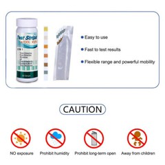 50pcs 3/6IN1 Chlorine Dip Test Strips Hot Tub SPA Swimming Pool PH Tester Paper