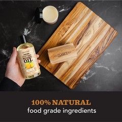 Cutting Board Oil – Food Grade Mineral Oil for Cutting Board – Enriched with Lem