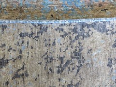 8 x 10 Hand Knotted Multi Colored Modern Abstract Oriental Rug With Silk G11411