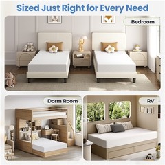 Gel Memory Foam Mattress Green Tea Mattress in a Box CertiPUR-US Certified