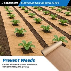 Sandbaggy Biodegradable Landscape Fabric – Garden Paper For Weeds – Made in USA