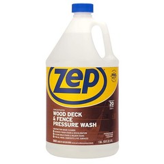 Zep Wood Deck and Fence Pressure Wash Cleaner Concentrate – 1 Gallon (Case of 4)