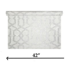 White cream tan silver trellis lines faux liquid art marble textured Wallpaper