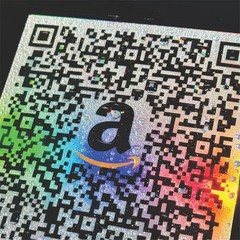 Custom QR Code Holographic Stickers 100 Pack Personalized Waterproof Business